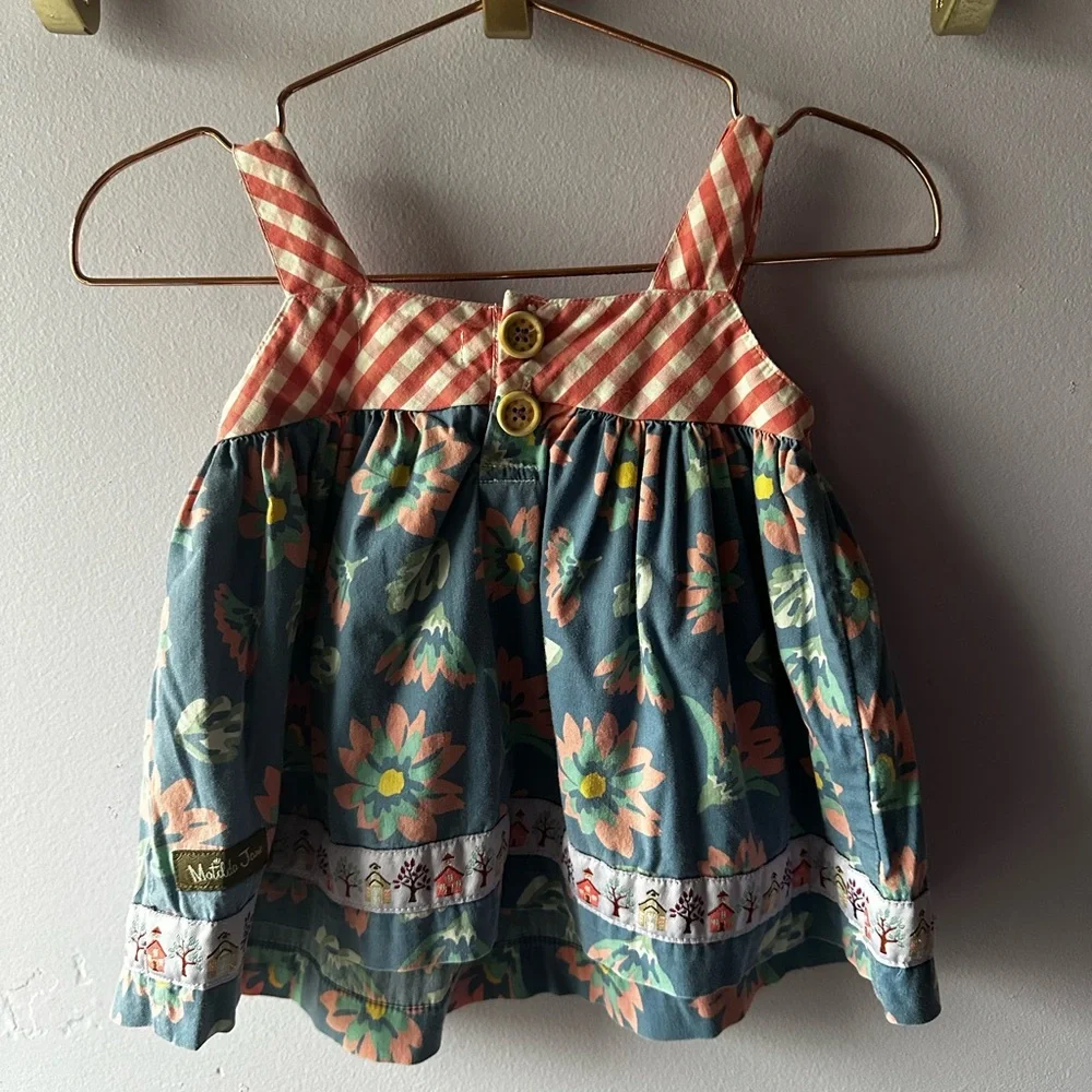 Matilda Jane Blue Floral Bow Top Size 12-18 Months - Picture 8 of 10